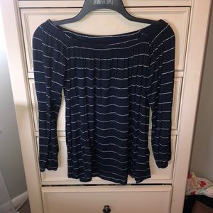 Off the shoulder stripped top